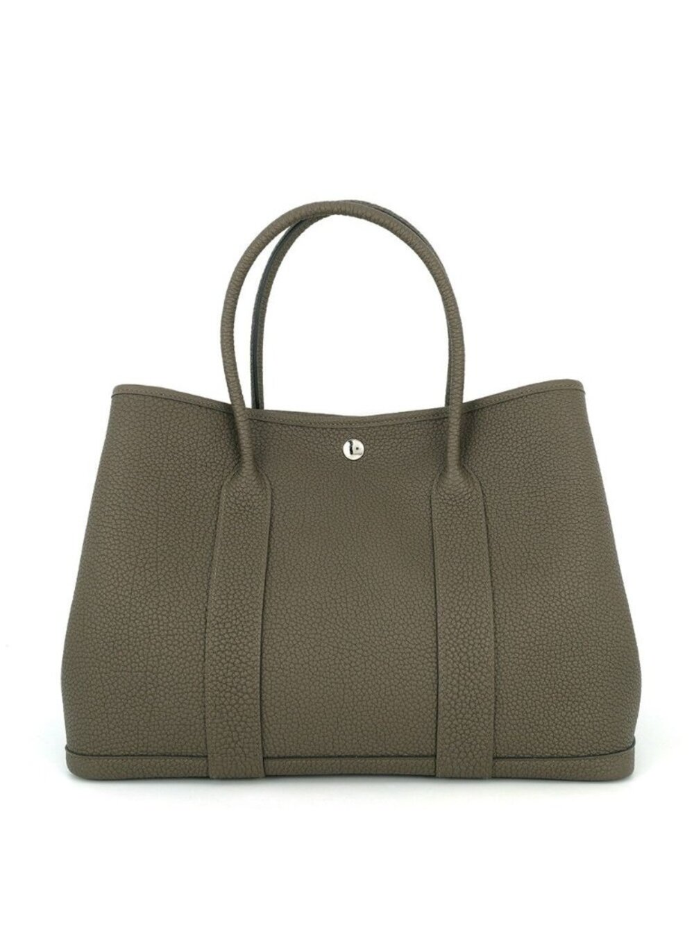 Hermes Tote Bag Garden Party PM Vert Olive Silver Negonda